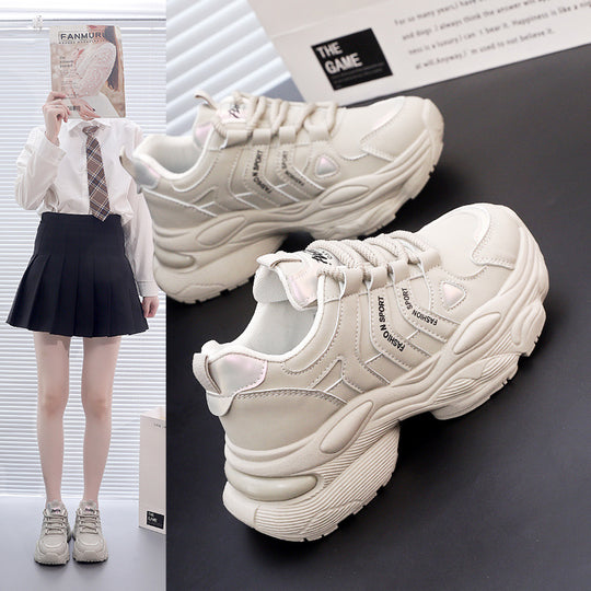 Damen Chunky Sneakers mit gepolsterter Laufsohle und atmungsaktivem Obermaterial EB