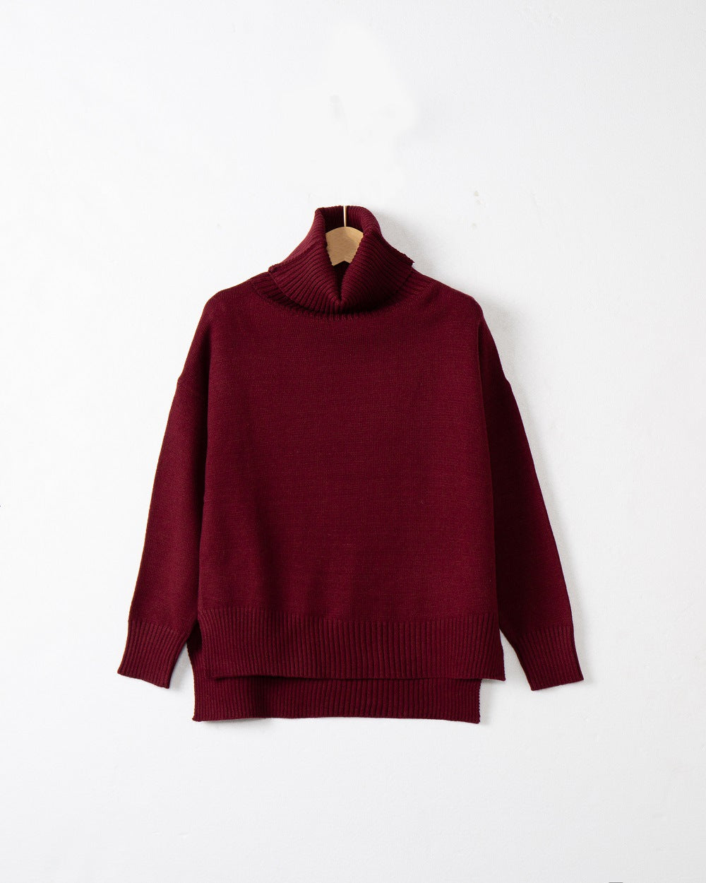 Damen legerer Rollkragenpullover mit praktischem Schnitt EB