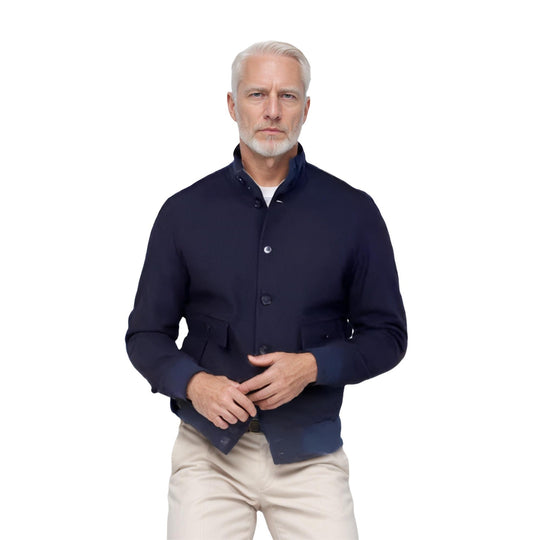 Herren modische Wolljacke mit warmem Innenfutter EB