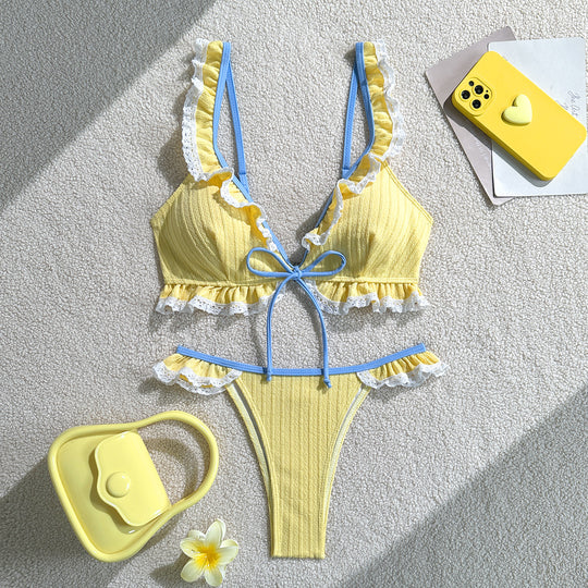 Damen Rüschen Bikini-Set EB
