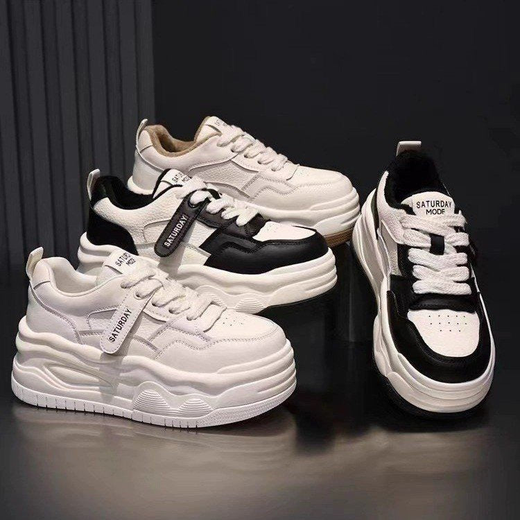 Damen Chunky Sneakers mit trendiger Plateau-Sohle und seitlichem Klettverschluss EB