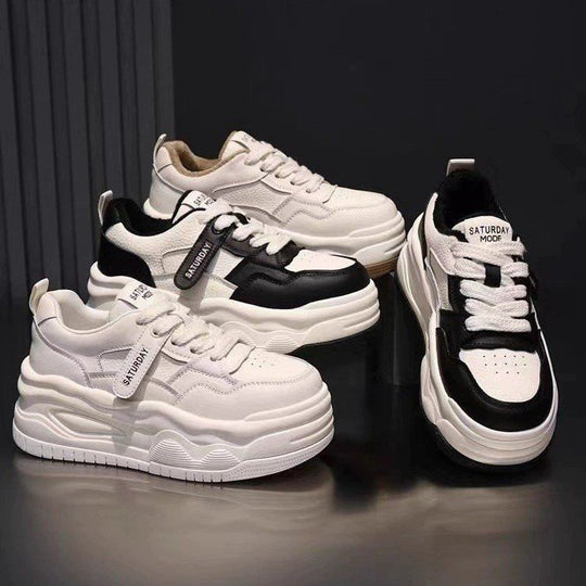 Damen Chunky Sneakers mit trendiger Plateau-Sohle und seitlichem Klettverschluss EB