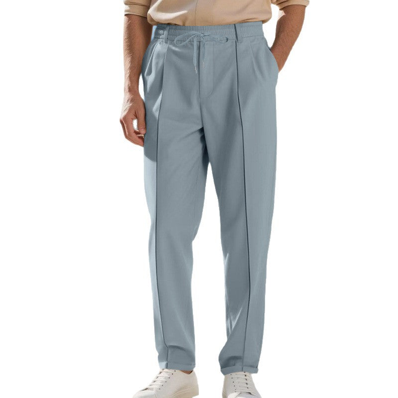 Herren moderne Chinohose mit bequemem elastischem Bund und praktischen Seitentaschen EB