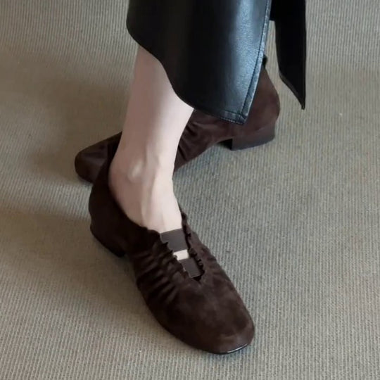 Damen klassische Mokassins mit weichem Innenfutter und modischem Schnürdesign EB