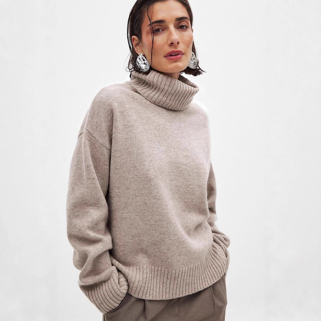 Damen feiner Rollkragenpullover aus weichem Strick EB