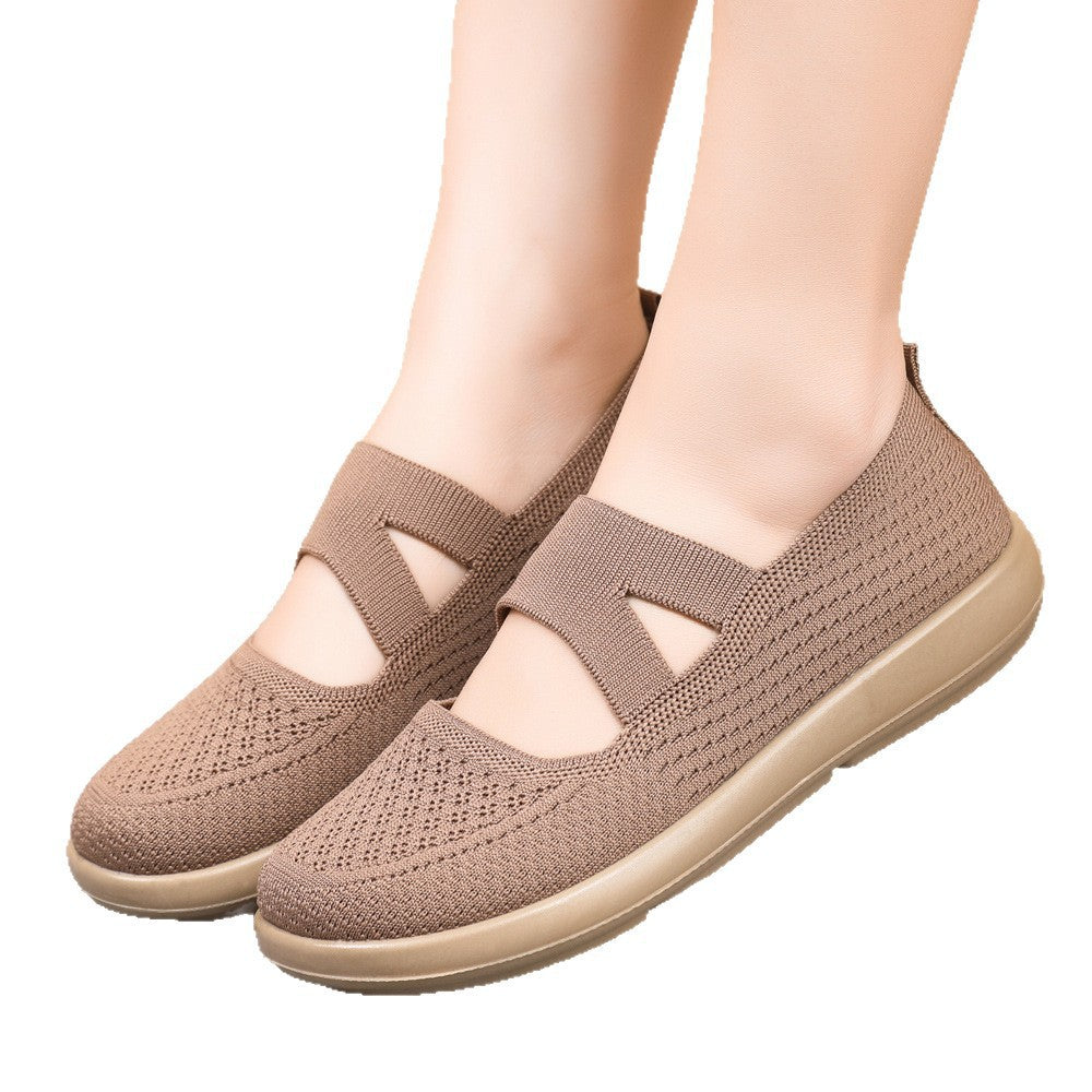 Damen Komfortable Slip-On Schuhe mit elastischen Einsätzen EB