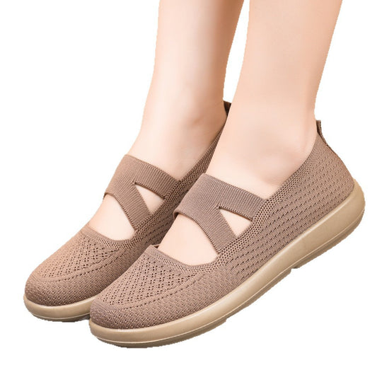 Damen Komfortable Slip-On Schuhe mit elastischen Einsätzen EB