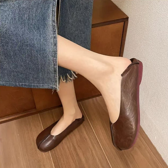 Damen Ballerinas aus hochwertigem Leder mit elegantem Schnitt und komfortablem Fußbett EB