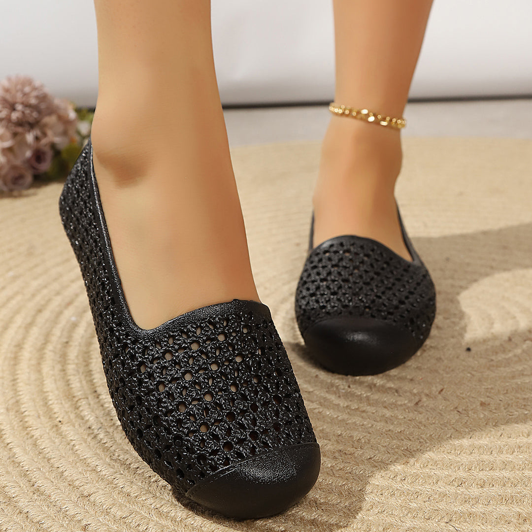 Damen bequeme Slipper aus atmungsaktivem Material EB