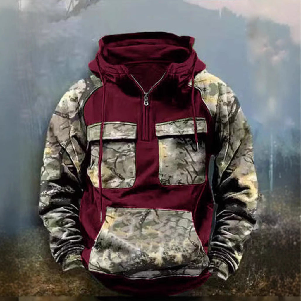 Herren Camouflage Funktionskapuzenpullover EB