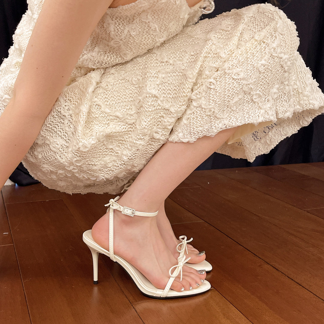 Damen elegante Slingback-Pumps mit modischem Schleifen-Detail EB