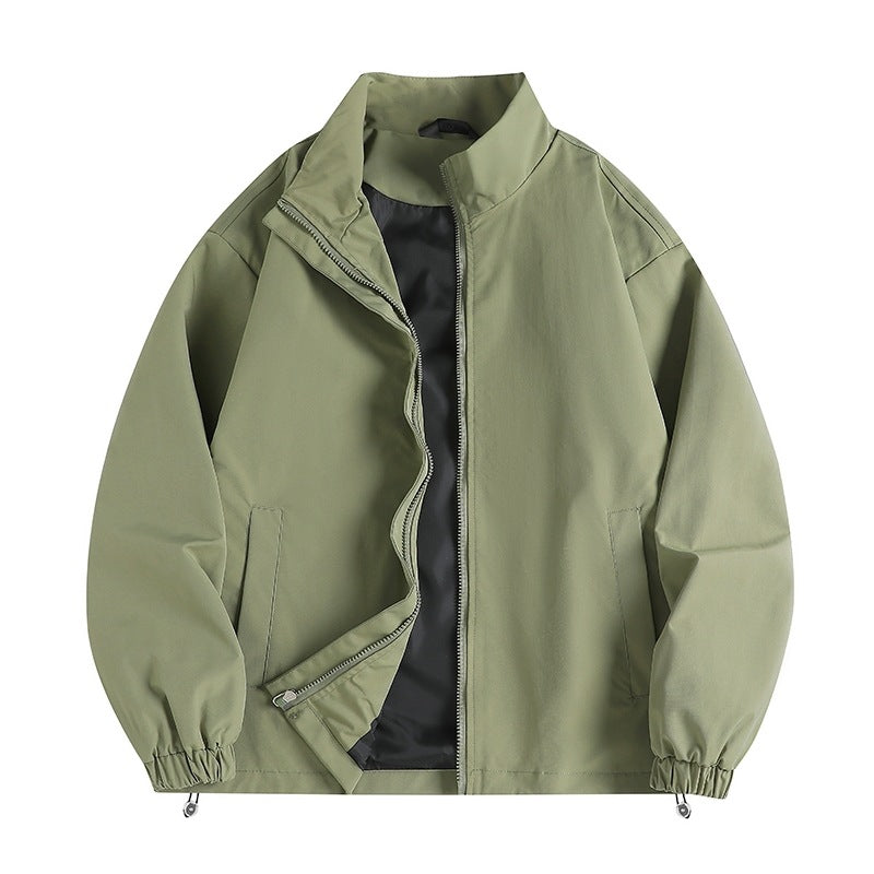Herren lässige Windjacke mit hochabschließendem Kragen und praktischen Taschen EB