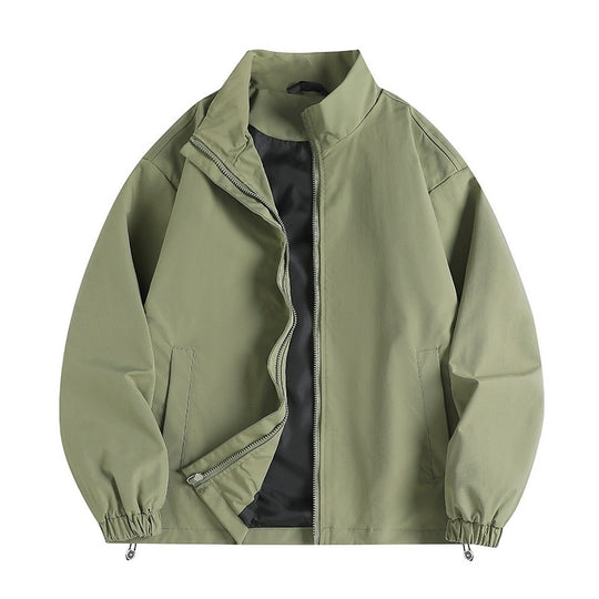 Herren lässige Windjacke mit hochabschließendem Kragen und praktischen Taschen EB