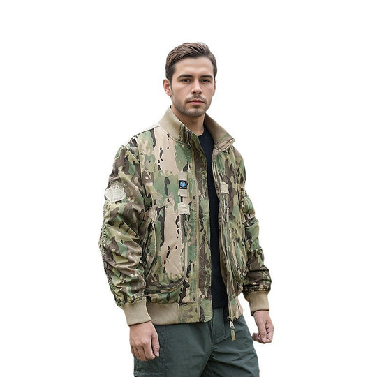 Herren nan robuste Bomberjacke mit winddichtem Nylon, utility-Taschen und elastischen Bündchen EB