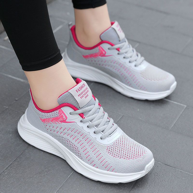 Damen Hochleistungs-Laufschuhe mit atmungsaktivem Mesh-Obermaterial und gepolsterter Sohle EB