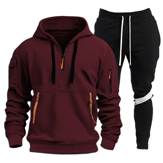 Herren Sportliche Hoodie- und Jogginghosen Kombination EB