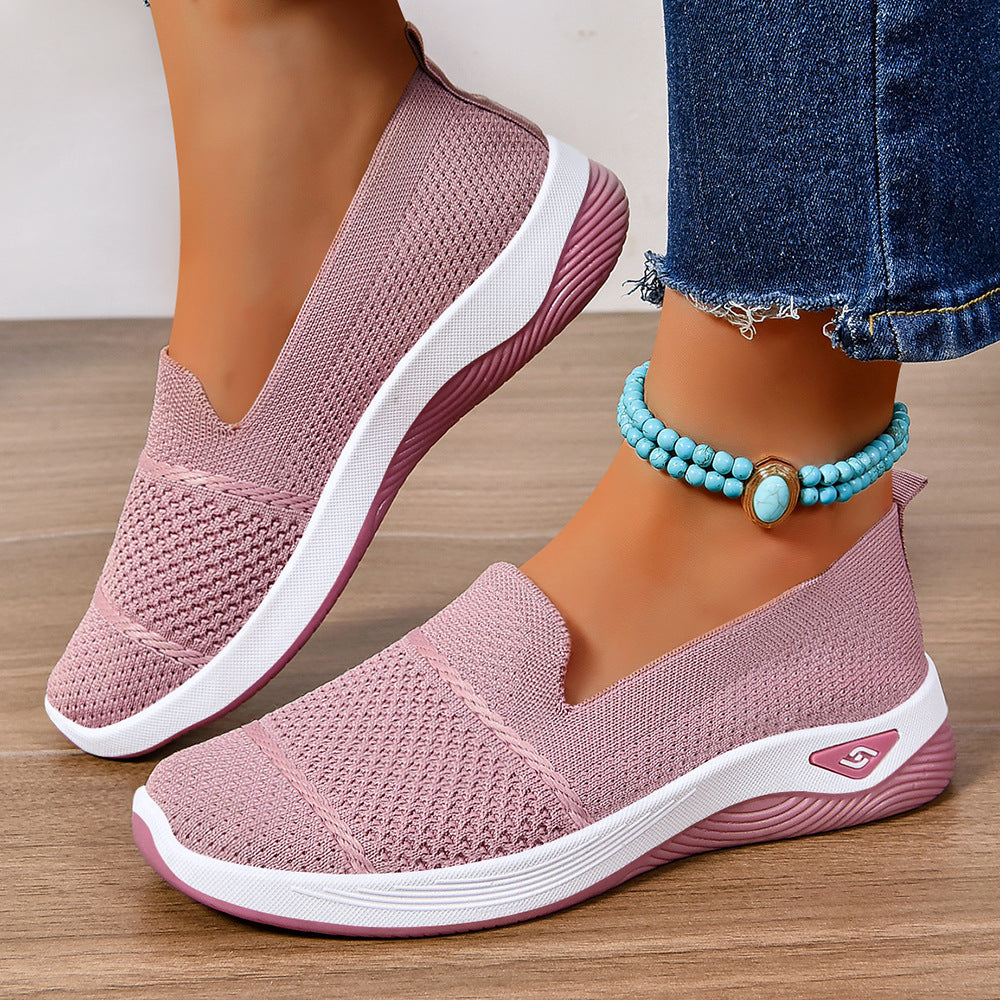 Damen Atmungsaktive Slip-On Freizeitschuhe mit elastischer Passform EB