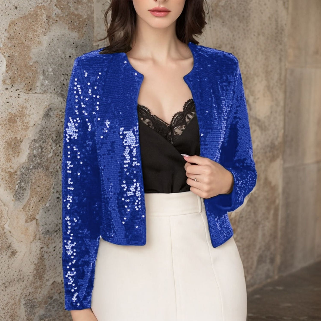 Damen Paillettenjacke Im Modernen Schnitt EB