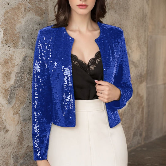 Damen Paillettenjacke Im Modernen Schnitt EB