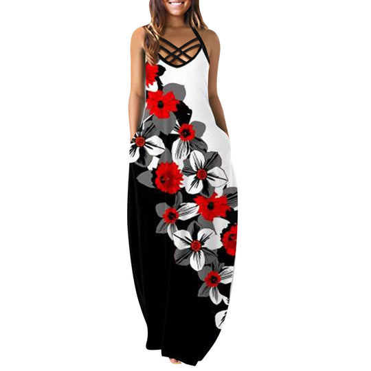 Damen Maxikleid mit trendigem Rückenausschnitt EB