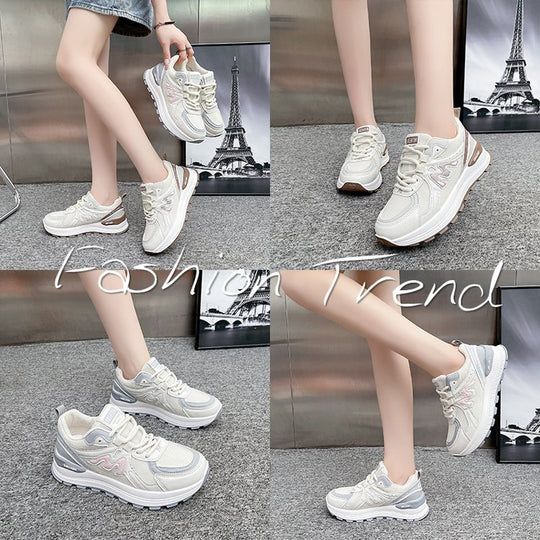 Damen sportive Sneakers mit atmungsaktivem Obermaterial und dämpfender Sohle EB