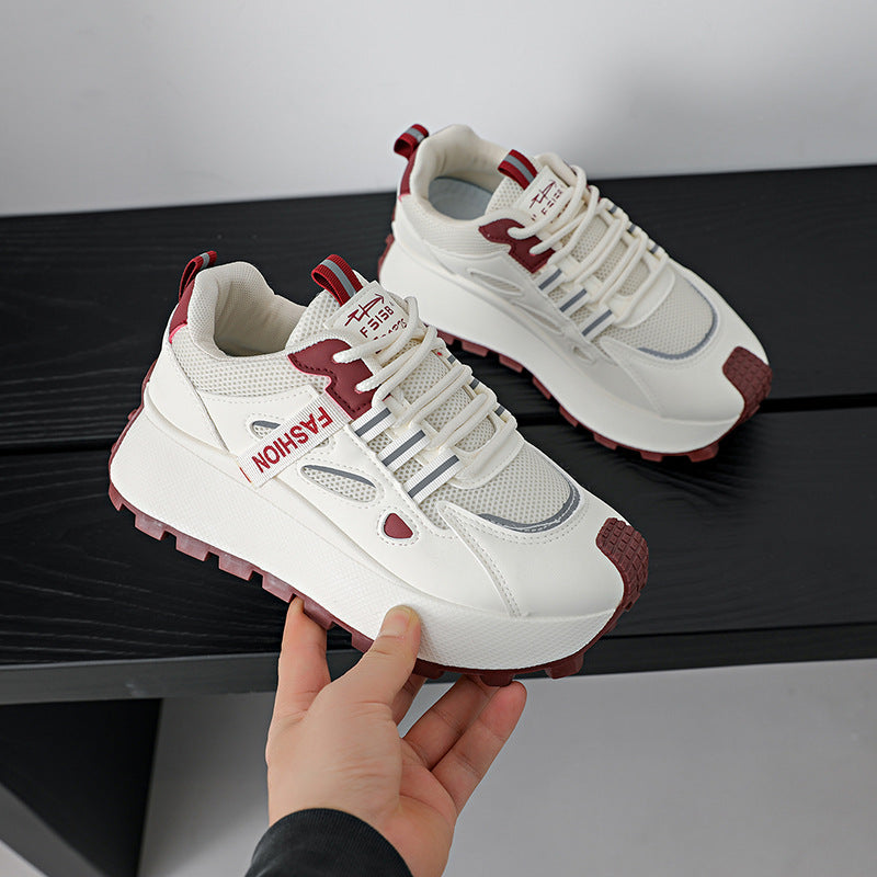 Damen Sportliche Chunky Sneakers mit dämpfendem Profil und atmungsaktiver Obermaterialstruktur EB