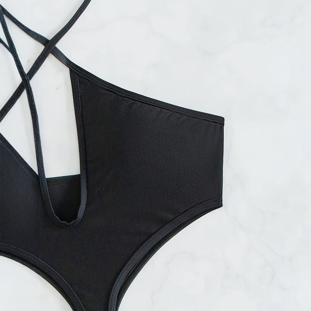 Damen Einteiler Badeanzug mit trendigem Cut-Out Design EB