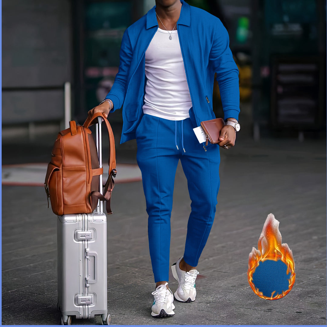 Herren modische Reisedaunenjacke mit funktionalen Taschen und elastischem Bund EB