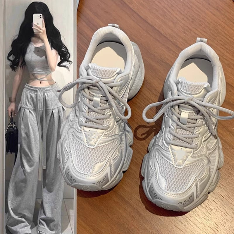 Damen Sportliche Laufschuhe mit atmungsaktiver Netzstruktur und dämpfender Sohle EB