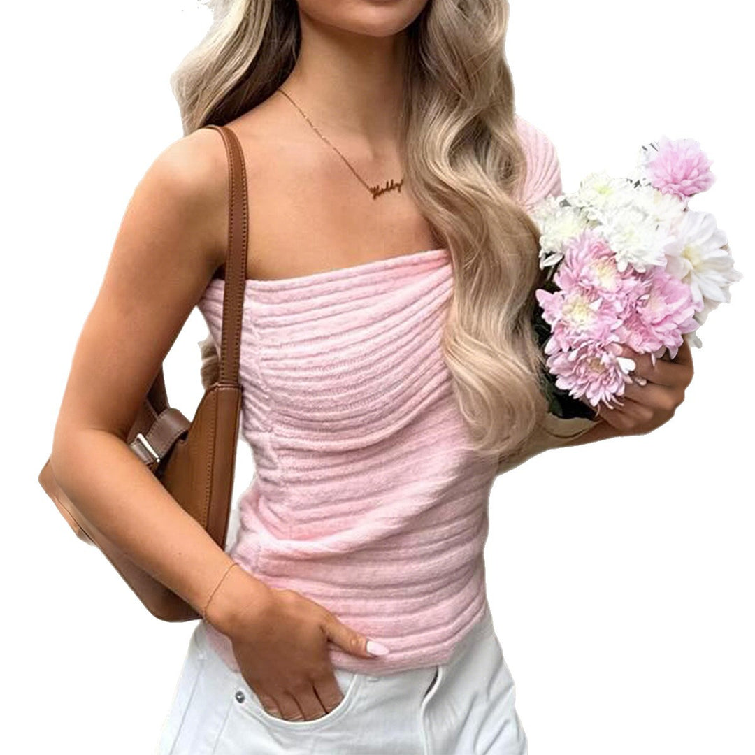 Damen Top mit Rüschendetails und figurbetontem Schnitt EB
