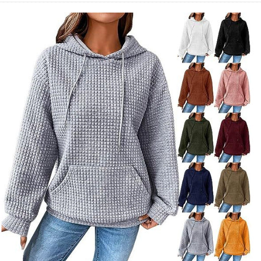 Damen Kapuzenpullover aus strukturiertem Material EB