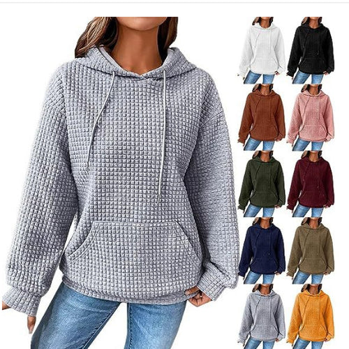 Damen Kapuzenpullover aus strukturiertem Material EB