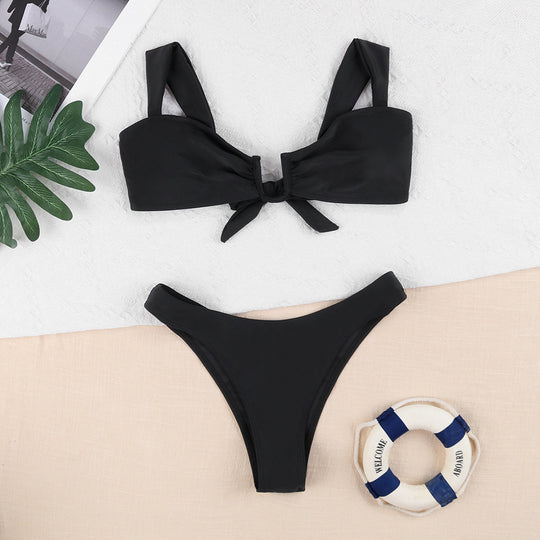 Damen Bikini-Set mit verspieltem Knotendesign und floralem Print EB