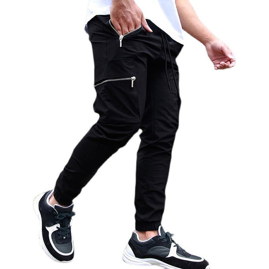 Herren modische Cargohose mit Reißverschluss und praktischen Taschen EB