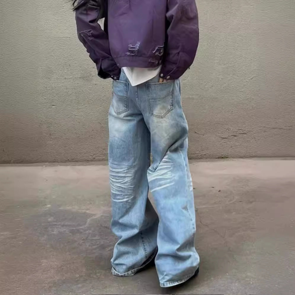 Damen Baggy-Jeans mit modischem Vintage-Look und lässigen Details EB