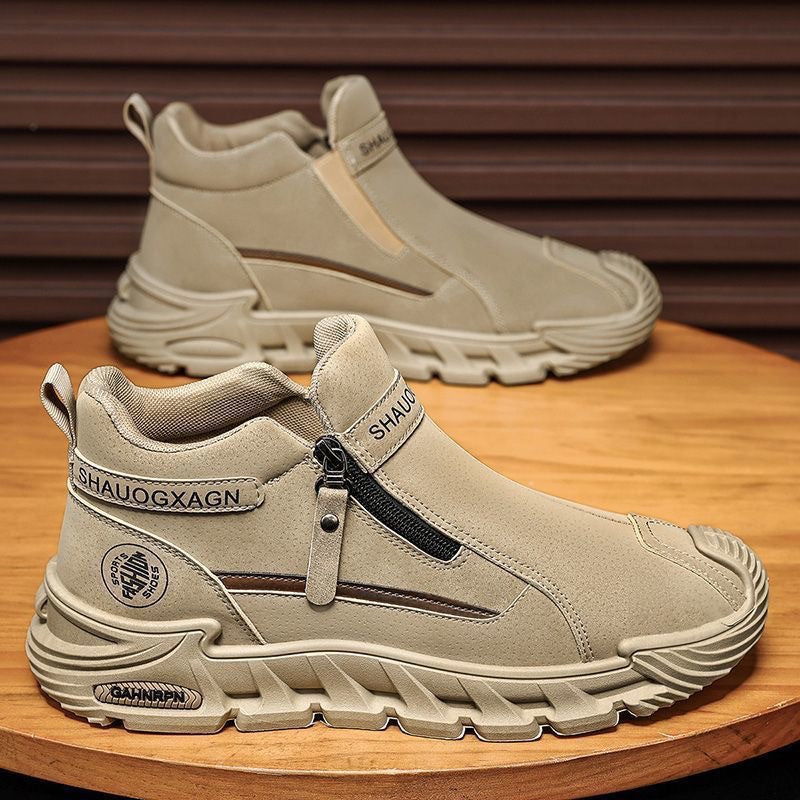 Damen Sportliche High-Top Sneakers mit praktischem Reißverschluss und isolierendem Innenfutter EB