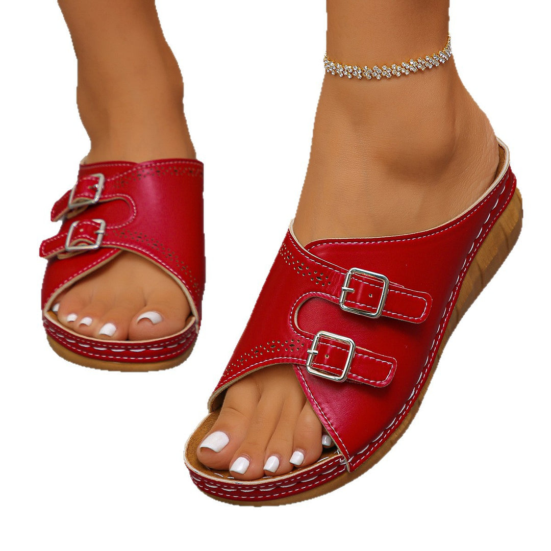 Damen Bequeme Clogs mit verstellbaren Schnallen EB