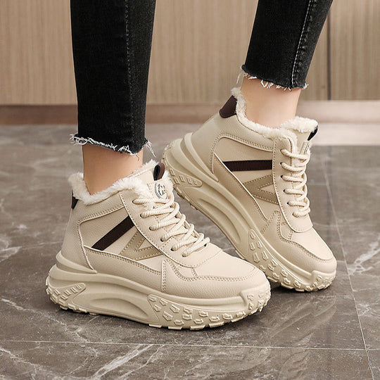 Damen Warmgefütterte High-Top Sneakers mit rutschfester Sohle EB