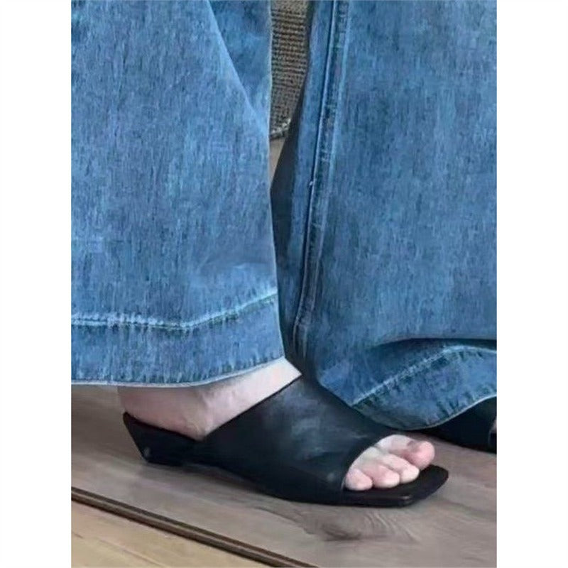 Damen bequeme Mules mit elegantem Riemendesign EB