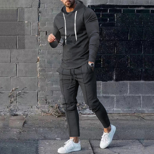 Herren Sportliches Hoodie-Set mit stylischen Jogginghosen EB