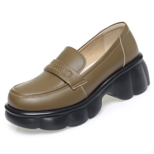 Damen Chunky Loafers mit hohem Absatz und geschmackvollem Design EB