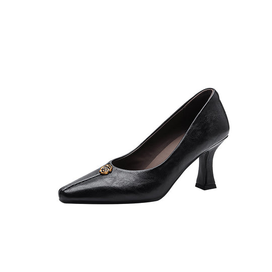 Damen Elegante spitze Pumps mit dekorativem Detail EB