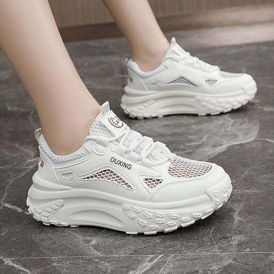 Damen Sportliche Mesh Sneakers mit dämpfendem Sohlenprofil und ergonomischem Design EB