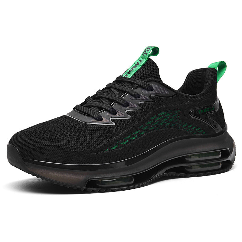 Unisex Air‑Cushion Performance‑Sneaker mit sichtbarer Luftkammer, atmungsaktivem Strickoberteil und gepolstertem Fersenkragen EB