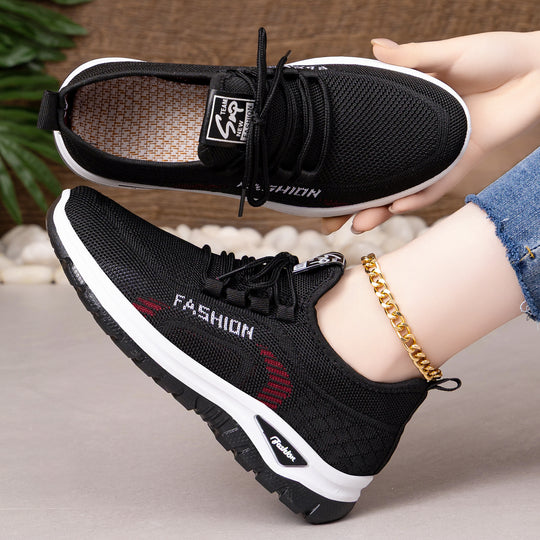 Damen Sportliche Sneakers mit atmungsaktivem Obermaterial und flexiblem Sohlenkonzept EB