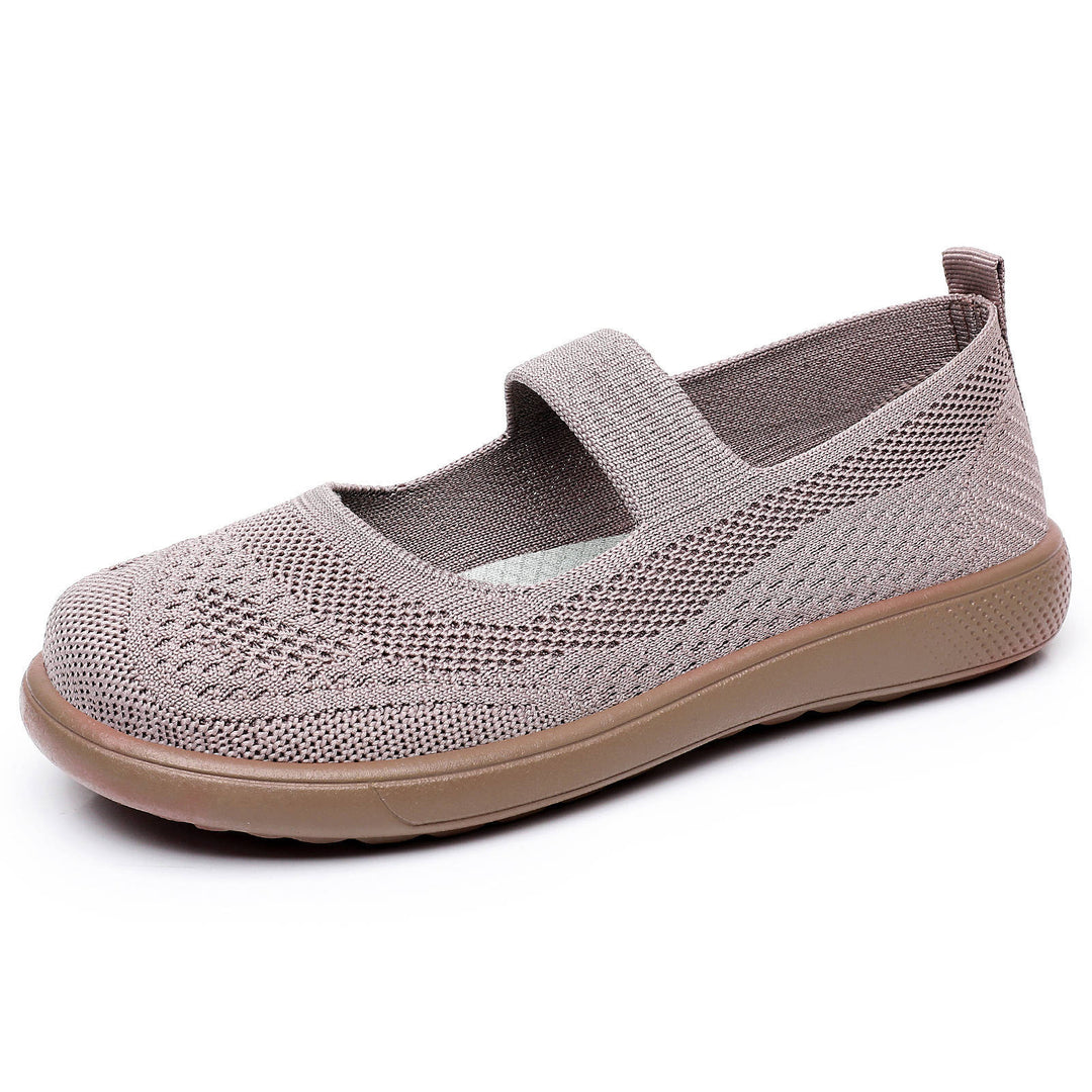 Damen Bequeme und elegante Ballerinas mit elastischem Riemen EB