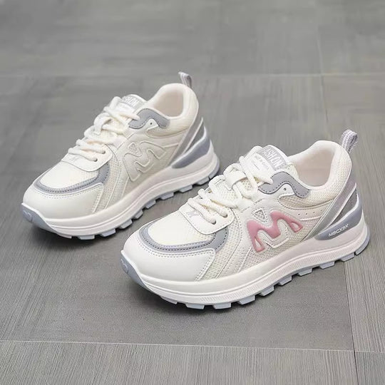 Damen Sportliche Sneakers mit atmungsaktiven Mesh-Elementen und ergonomischer Dämpfung EB