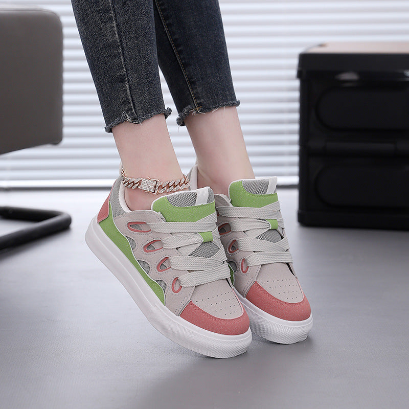 Damen modische Sneakers mit elastischen Schnürsystem und atmungsaktiver Oberfläche EB