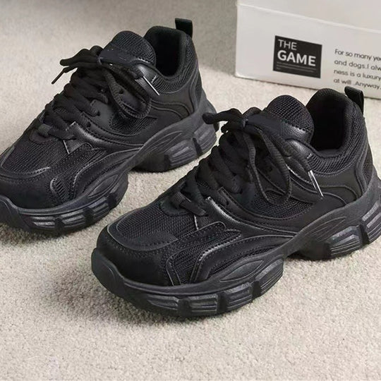 Damen Sportliche Sneakers mit atmungsaktiver Struktur und stoßdämpfender Sohle EB