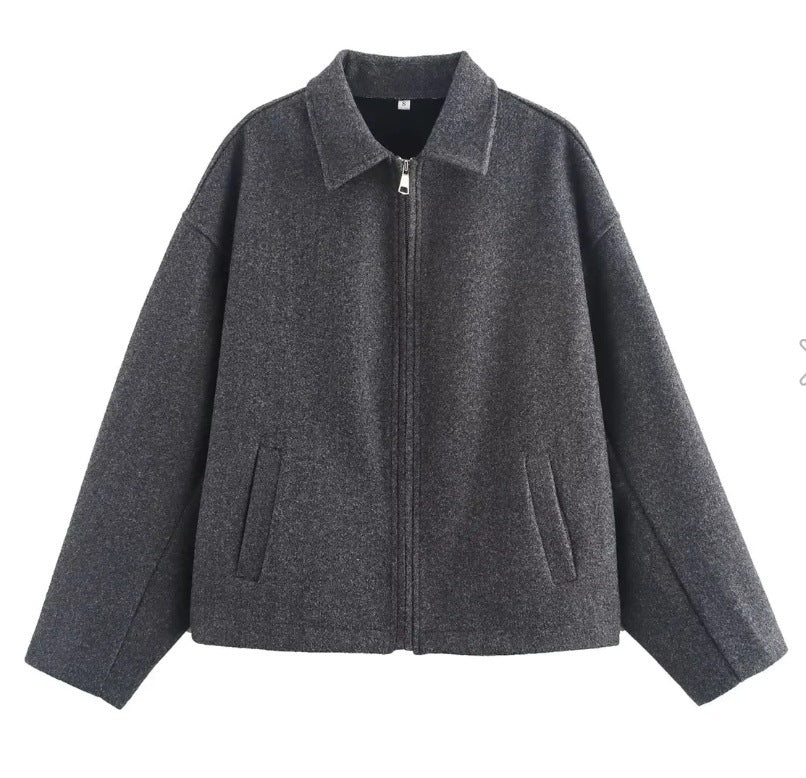 Damen modische Kurzjacke mit lässigem Schnitt EB